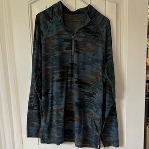 Saxx Men's Long Sleeve Shirt - Blue and Brown